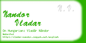 nandor vladar business card
